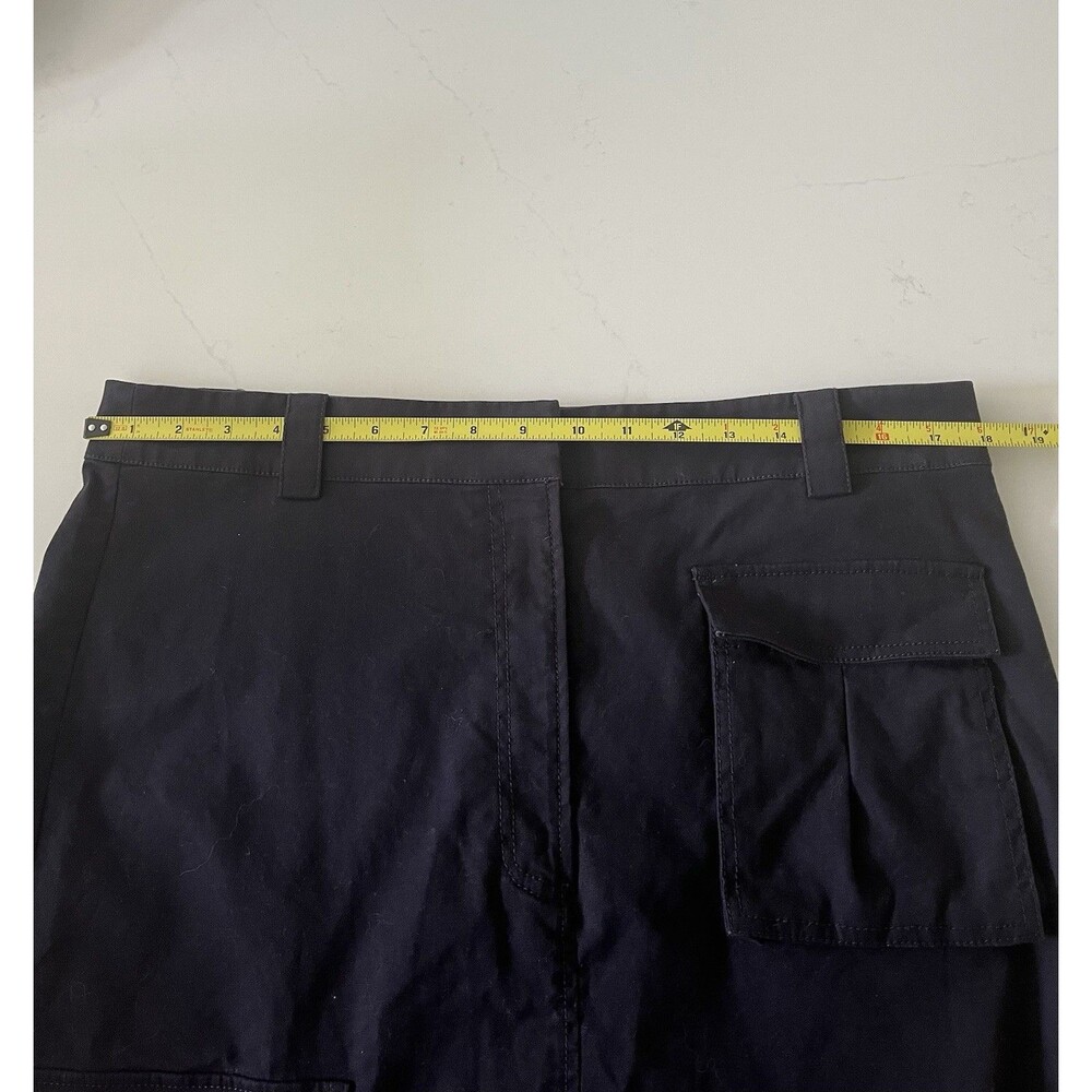 COS Navy Cargo Pencil Skirt Maxi - High Waisted Cotton Blend Size 12 - Picture 6 of 7